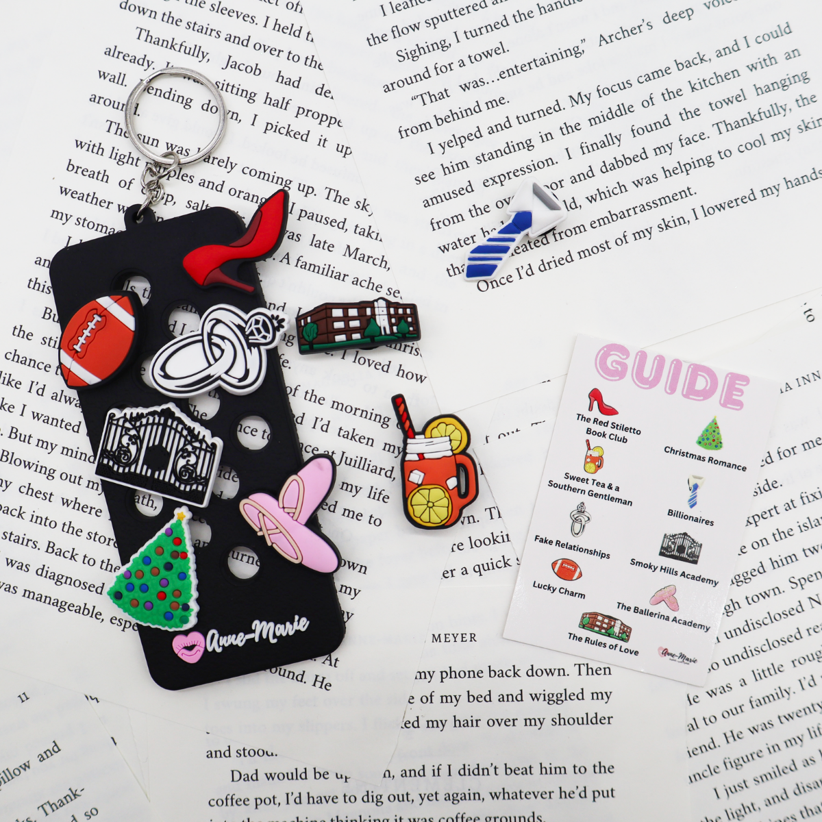 Book Series Charm Keychain