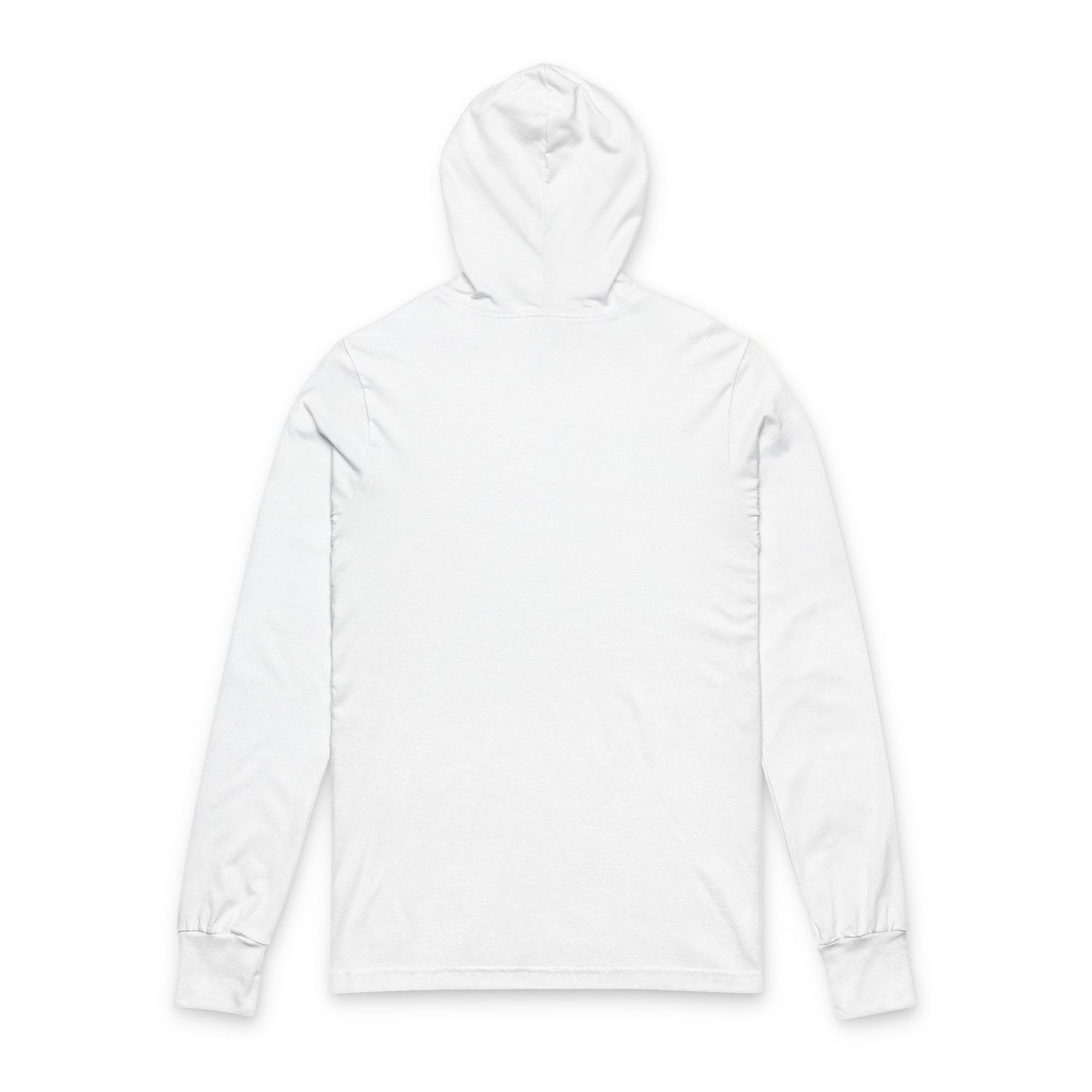 Hooded Long Sleeve Tee Back White