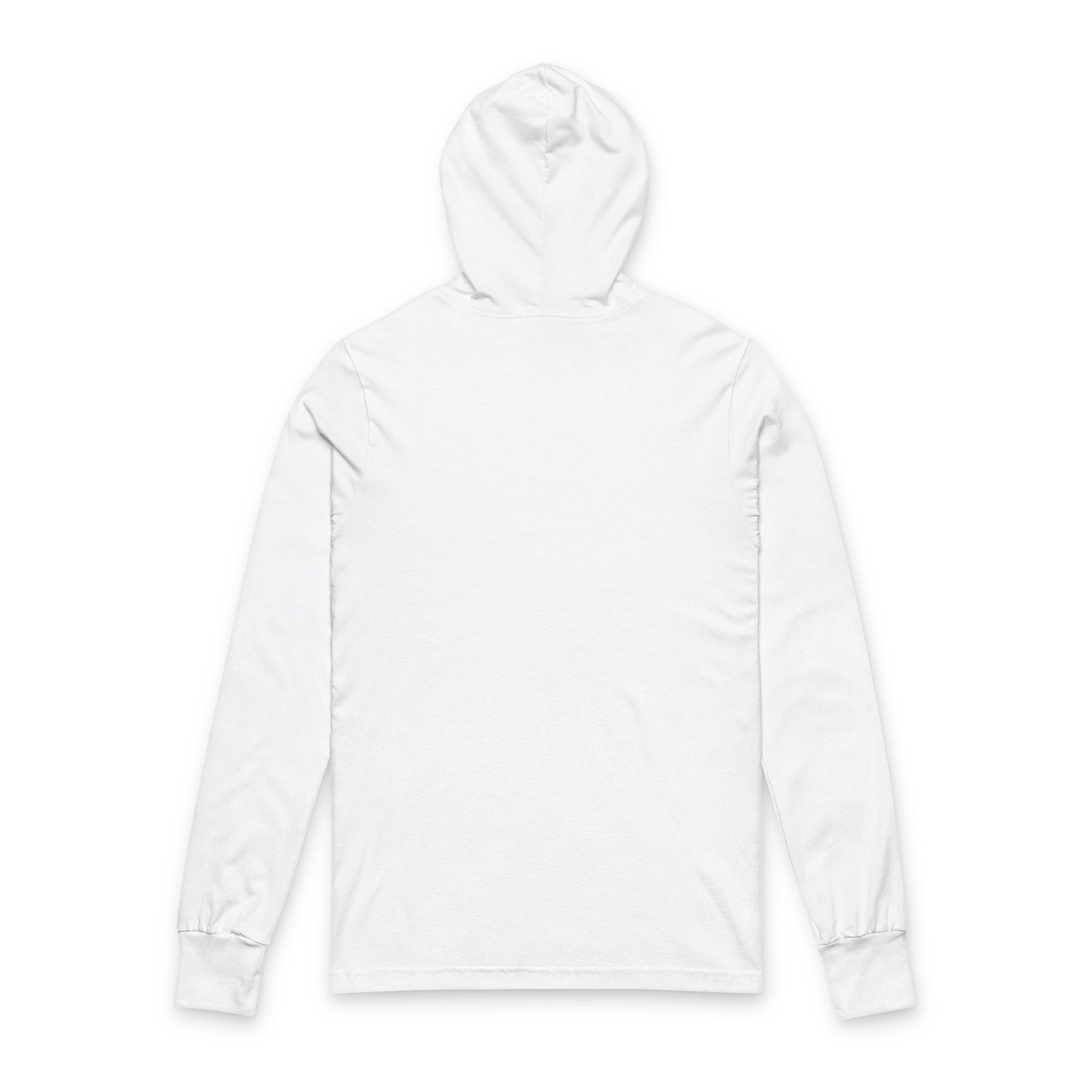 Hooded Long Sleeve Tee Back White