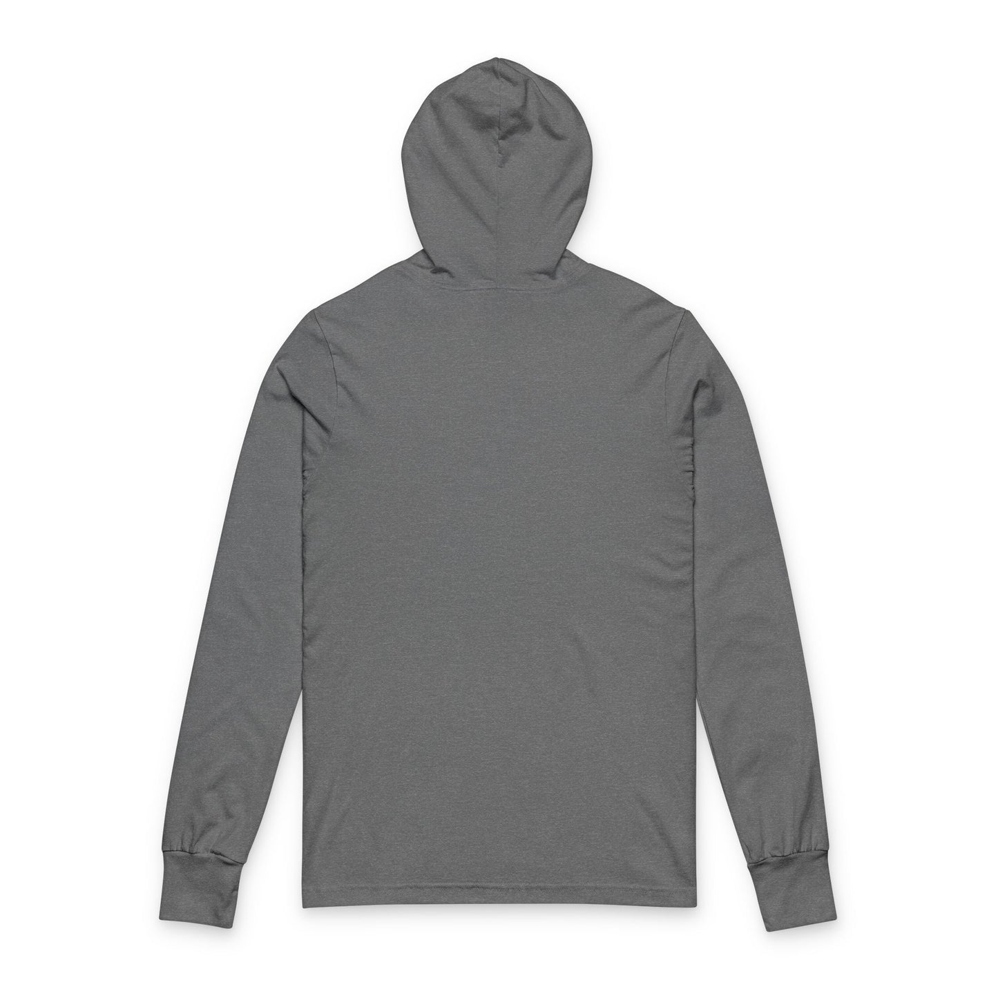 Hooded Long Sleeve Tee Back Grey TriBlend
