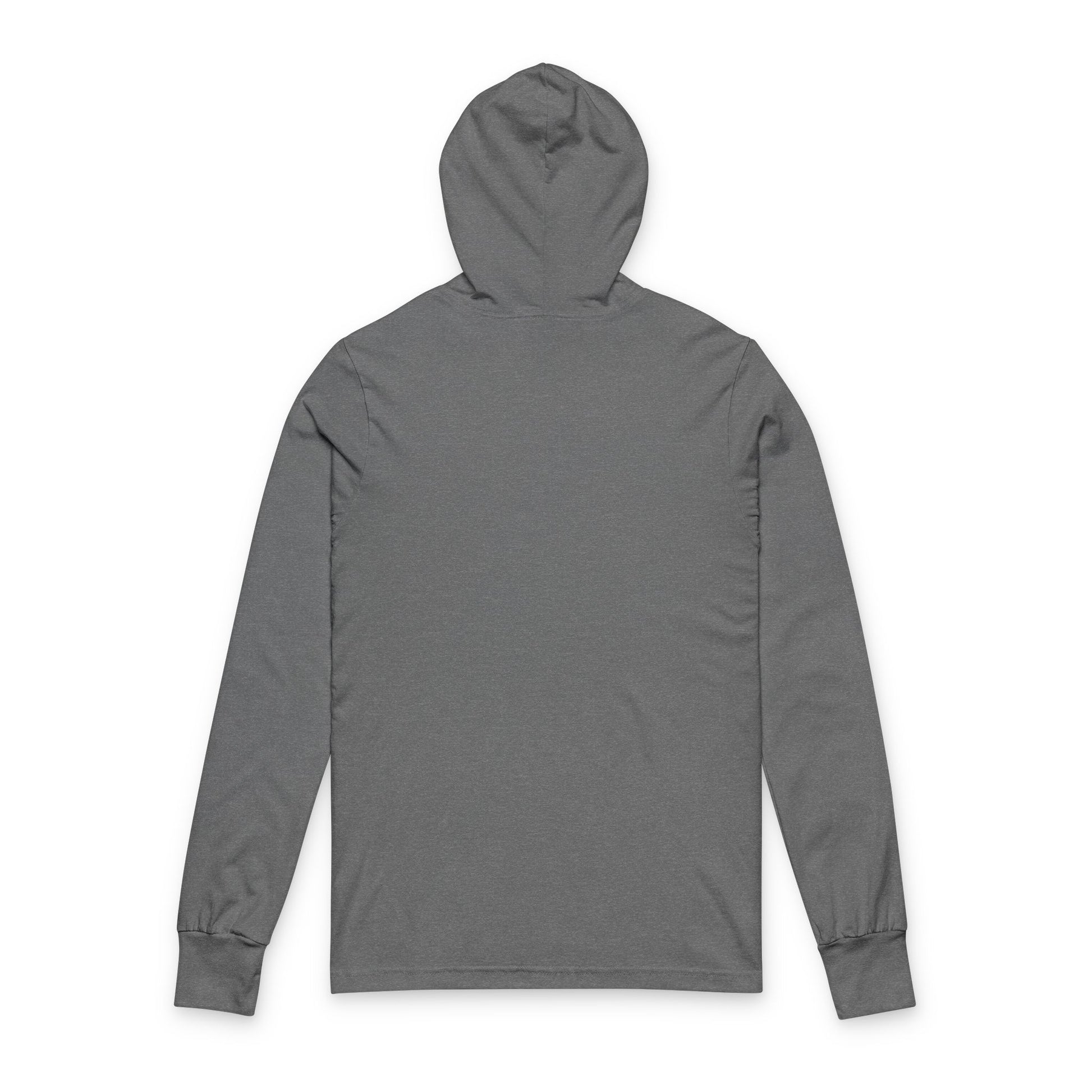 Hooded Long Sleeve Tee Back Grey TriBlend
