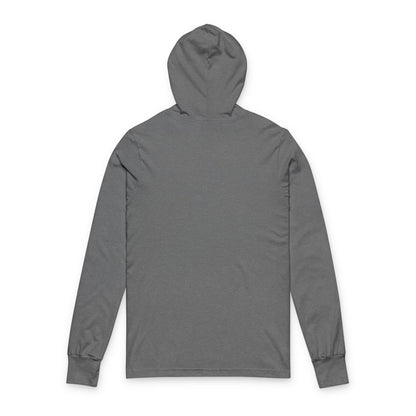 Hooded Long Sleeve Tee Back Grey TriBlend