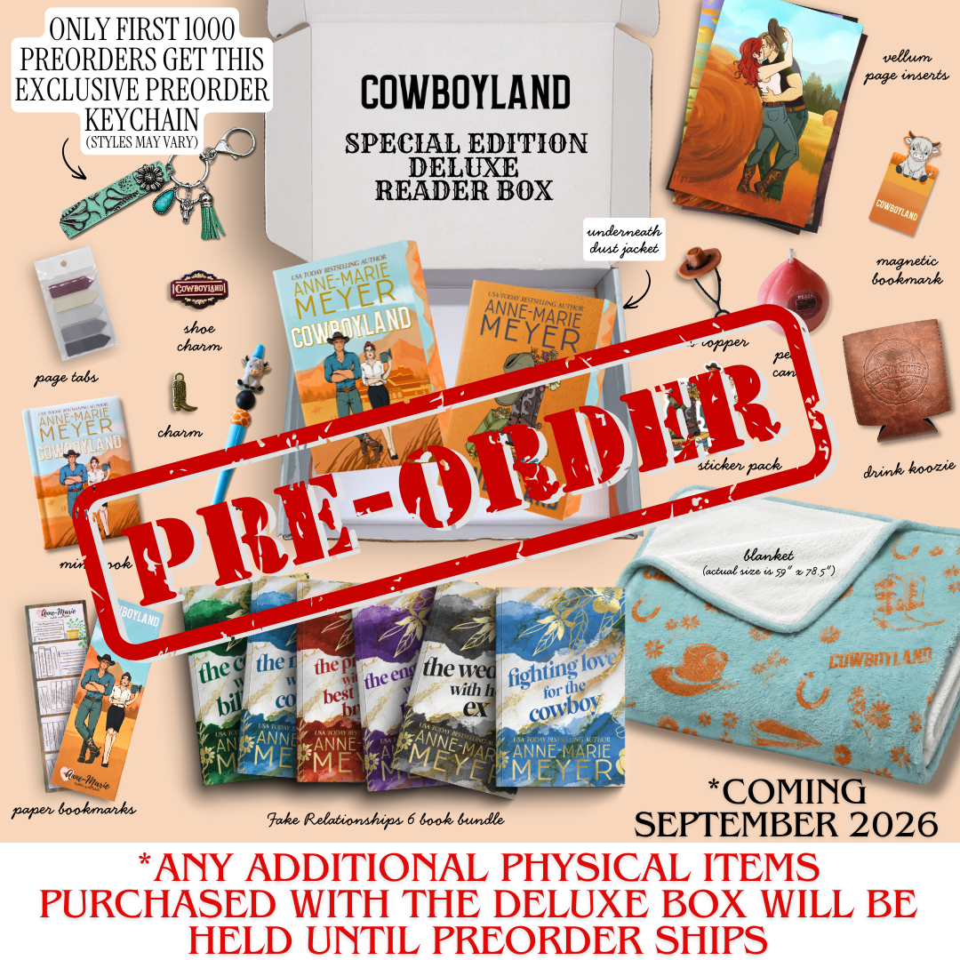 Cover Image: Cowboyland Special edition plus blanket plus Fake relationships series by Anne-Marie Meyer Preorder 
