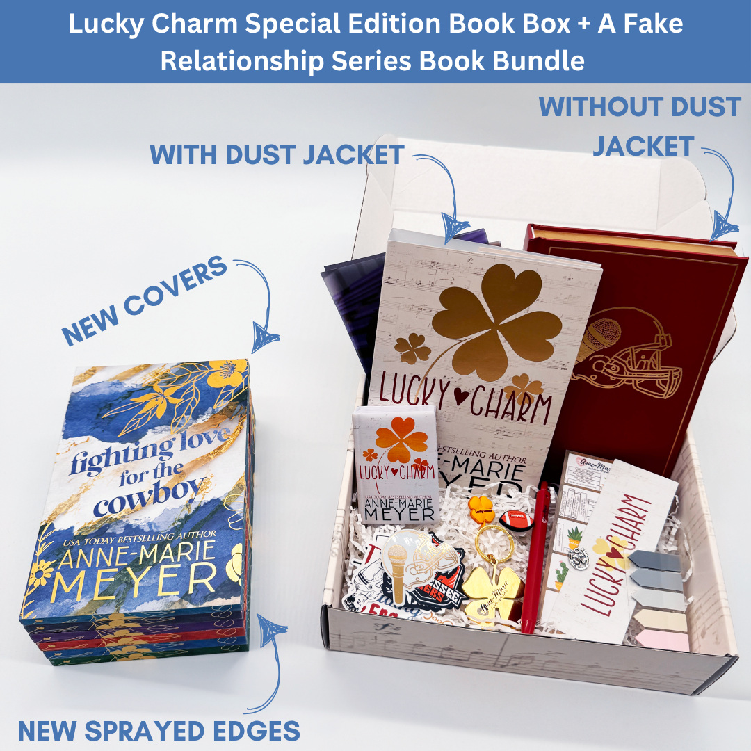 Image:Lucky Charm Special Edition Box and Fake relationship series by Anne-Marie Meyer.