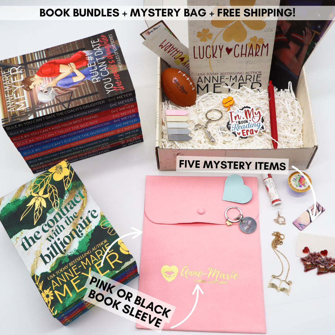 Lucky Charm Special Edition Box + A Fake Relationship Paperback Bundle + The Rules of Love Paperback Bundle