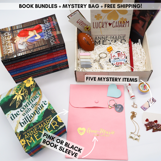 Lucky Charm Special Edition Box + A Fake Relationship Paperback Bundle + The Rules of Love Paperback Bundle