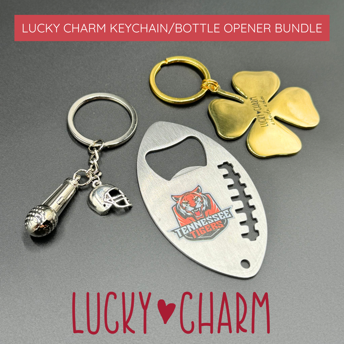 Lucky Charm Keychain/Bottle Opener Bundle