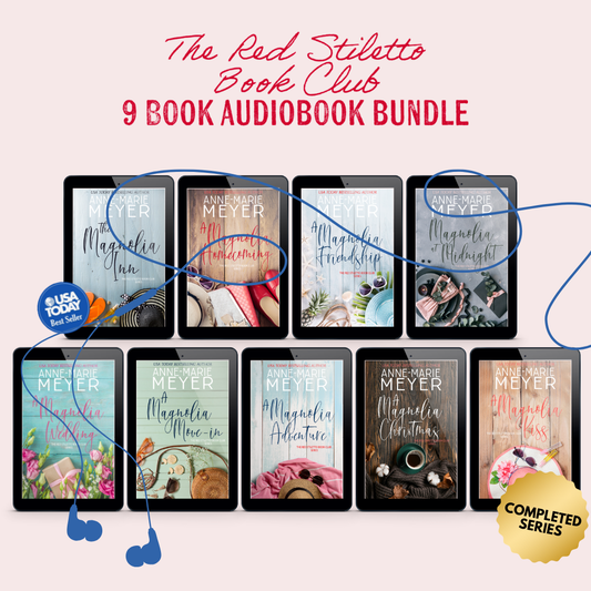 Cover Image: The Red Stiletto Book Club nine audiobook series by Anne-Marie Meyer.